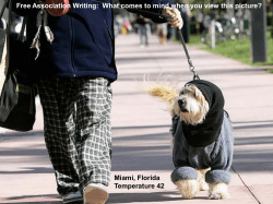 Free Association Writing: What comes to mind when you view this