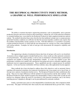 THE RECIPROCAL PRODUCTIVITY INDEX METHOD, A