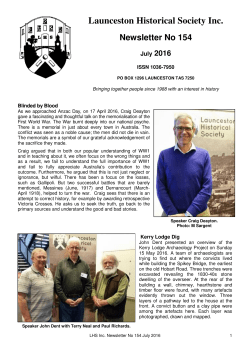 154 July 2016 - Launceston Historical Society