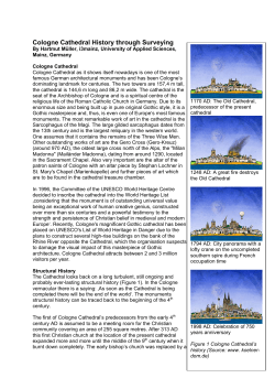 Cologne Cathedral History through Surveying