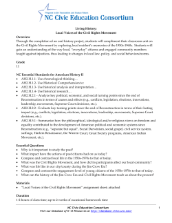 Living History: Local Voices of the Civil Rights Movement Overview