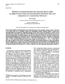 Influence of polyunsaturated and saturated dietary lipids
