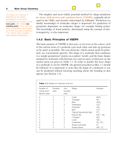1.4.2 Basic Principles of VSEPR