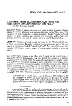 Classic Maya Vessel Classification. Rare Vessel Type Collocations