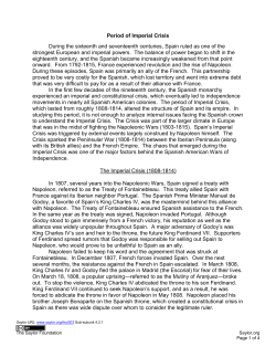 Period of Imperial Crisis During the sixteenth and seventeenth