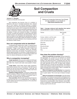 Soil Compaction and Crusts - OSU Fact Sheets