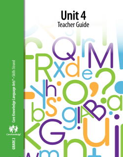 Teacher Guide - Core Knowledge Foundation