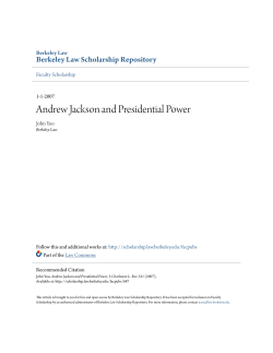 Andrew Jackson and Presidential Power