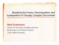Breaking the Frame: Decomposition and Juxtaposition of Visually
