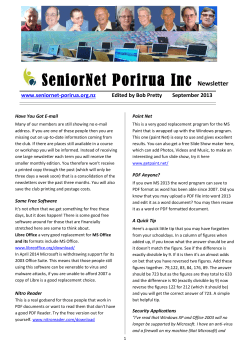 Newsletter September 2013