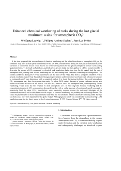 Enhanced chemical weathering of rocks during the last glacial