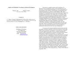 Adaptive and Dysfunctional Narcissism in Adolescent Development: