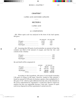 Capric acid and some caprates