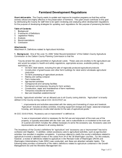 Farmland Development Regulations