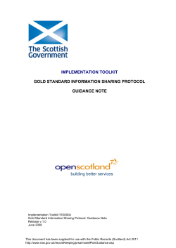 Gold Standard ISP Guidance Note