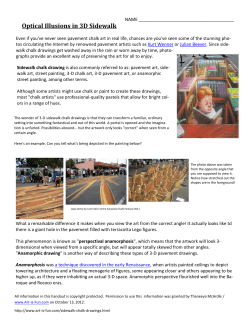 Optical Illusions in 3D Sidewalk