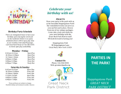 PARTIES IN THE PARK! - Great Neck Park District