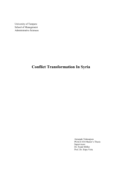 The Onset of the Syrian Civil War