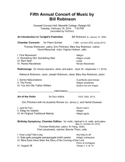Program - Bill Robinson