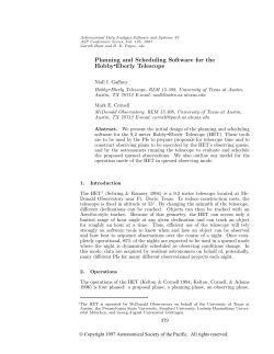 Planning and Scheduling Software for the Hobby.Eberly Telescope