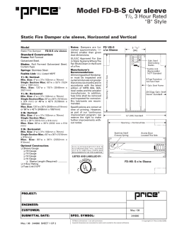 Model FD-B-S c/w sleeve