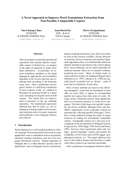 A Novel Approach to Improve Word Translations Extraction