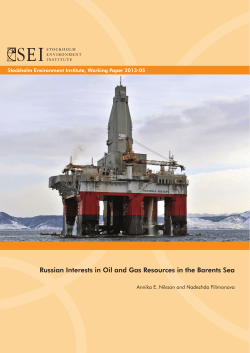 Russian Interests in Oil and Gas Resources in the Barents Sea
