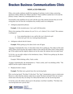 MISPLACED PHRASES