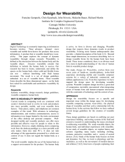 Design for Wearability