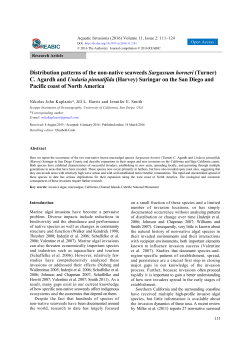 Distribution patterns of the non-native seaweeds