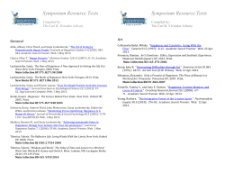 Symposium Resource Texts