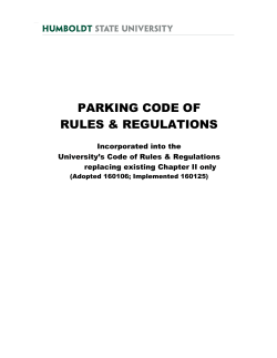 Enforcement Regulations - Humboldt State University