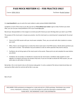 PASS MOCK MIDTERM #2 &ndash; FOR PRACTICE ONLY