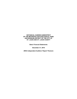 2016 Subdistrict Financial Statements