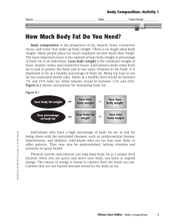 How Much Body Fat Do You Need?