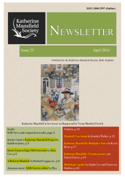 April - Katherine Mansfield Society