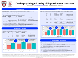 On the psychological reality of linguistic event structures