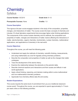 Chemistry - Edgenuity