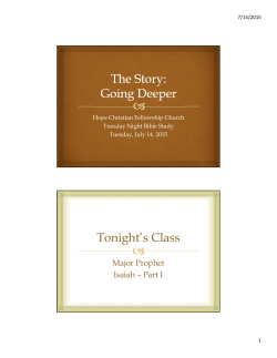 a Tonight`s Class - Hope Christian Fellowship Church