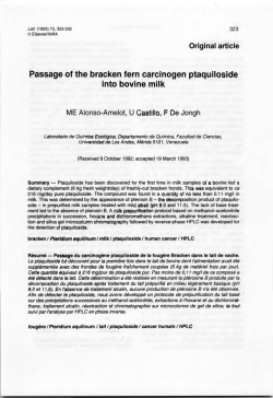 Passage of the bracken fern carcinogen ptaquiloside into