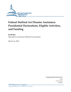 Federal Stafford Act Disaster Assistance