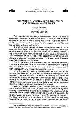 The Textile Industry in the Philippines and Thailand - SERP-P