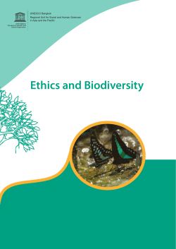 Ethics and biodiversity - UNESDOC