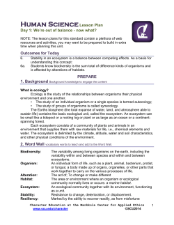 Standard 6 Lesson Plans