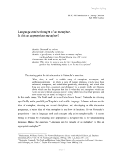 Language is metaphor