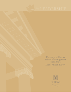 2004-2005 - &Eacute;cole de gestion Telfer