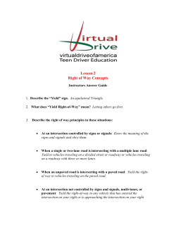 Lesson 2 Right of Way Concepts