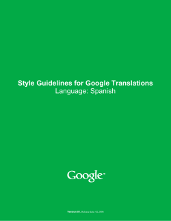 for Google Translations Language: Spanish