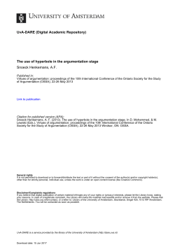 use of hyperbole - University of Amsterdam