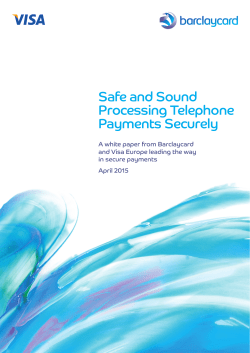 Barclaycard Safe and Sound Processing Telephone Payment
